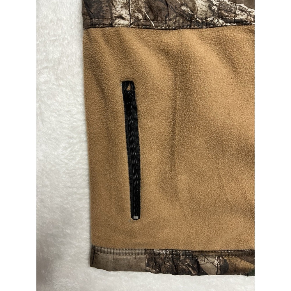 Realtree Xtra Camo Fleece Jacket Mens XL Full Zip Hunting Outdoor Brown - Picture 7 of 16